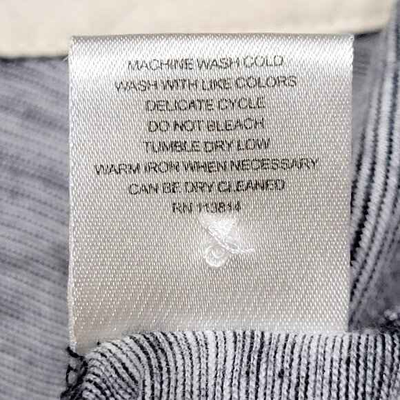 Billy Reid Mens Polo Shirt Size 2XL Gray Pinstripe Pocket Short Sleeve Preppy - Picture 10 of 11